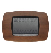 Placca Master Modo 3 posti in tecnopolimero Noce scuro 39TC453