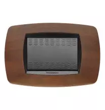 Placca Master Modo 3 posti in tecnopolimero Noce scuro 39TC453