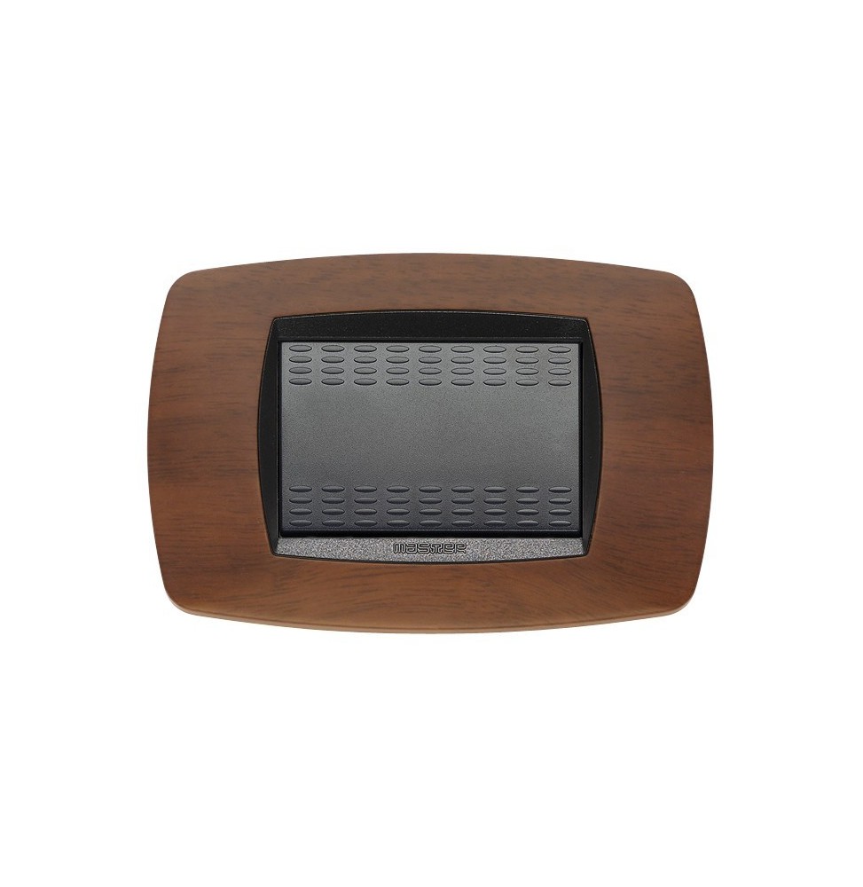 Placca Master Modo 3 posti in tecnopolimero Noce scuro 39TC453