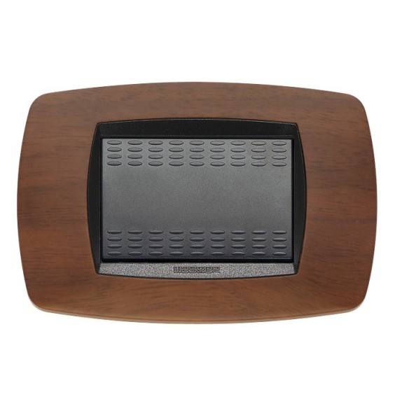 Placca Master Modo 3 posti in tecnopolimero Noce scuro 39TC453