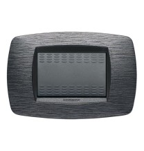 Placca Master Modo 3 posti in tecnopolimero satinato grigio 39TC513