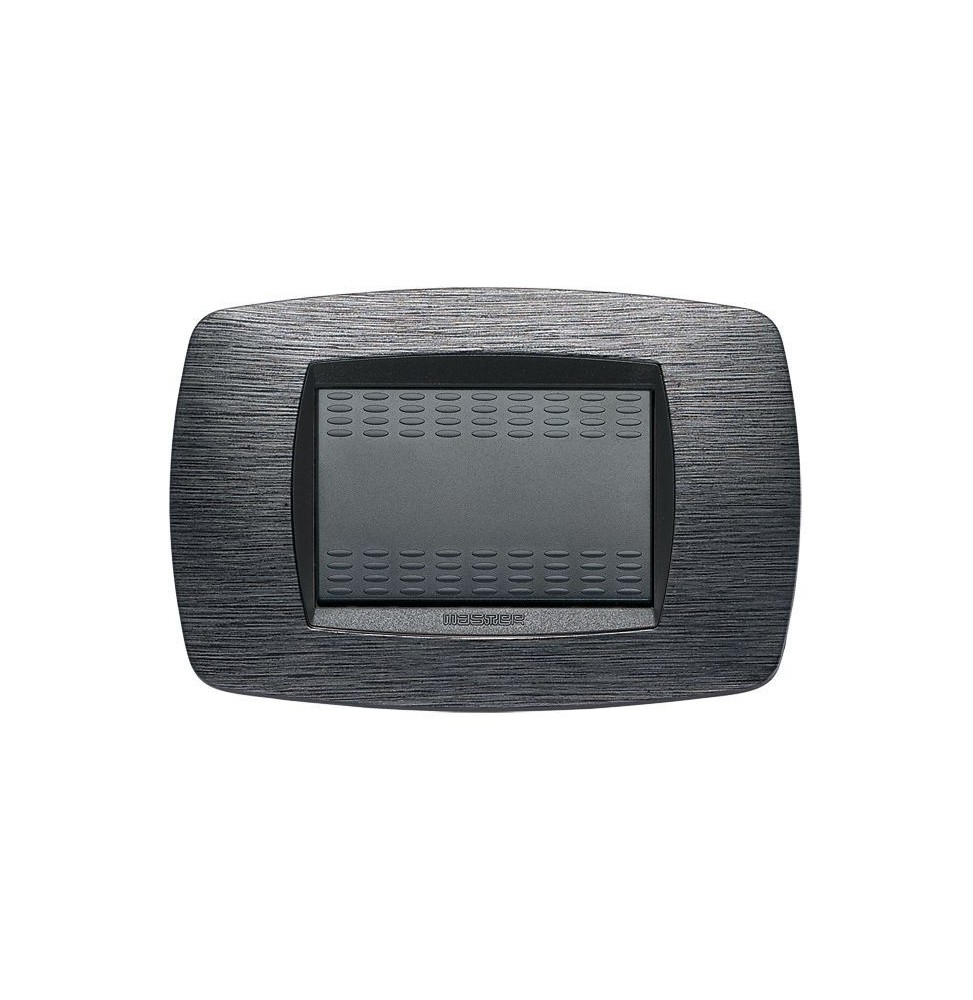 Placca Master Modo 3 posti in tecnopolimero satinato grigio 39TC513