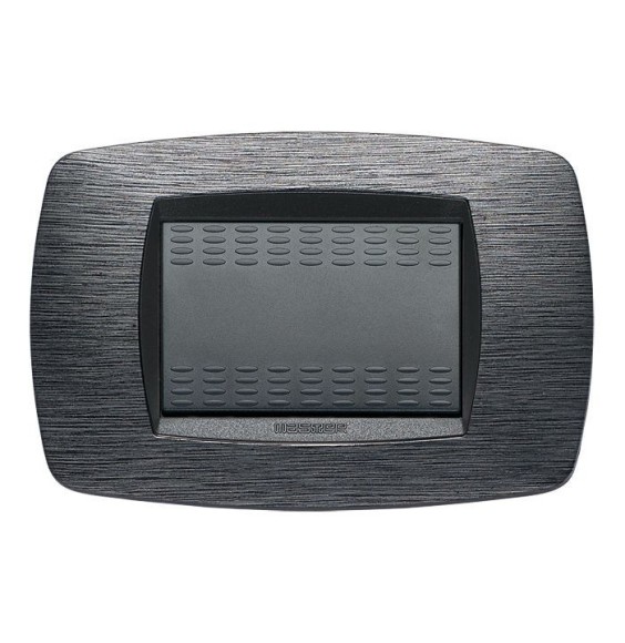 Placca Master Modo 3 posti in tecnopolimero satinato grigio 39TC513
