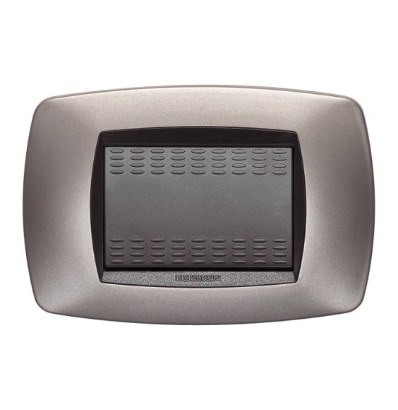 Placca Master Modo 3 posti in tecnopolimero bronzo opaco 39TC553