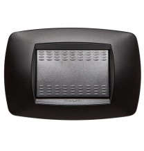 Placca Master Modo 3 posti Nero Opaco in tecnopolimero 39TC813