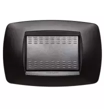 Placca Master Modo 3 posti Nero Opaco in tecnopolimero 39TC813