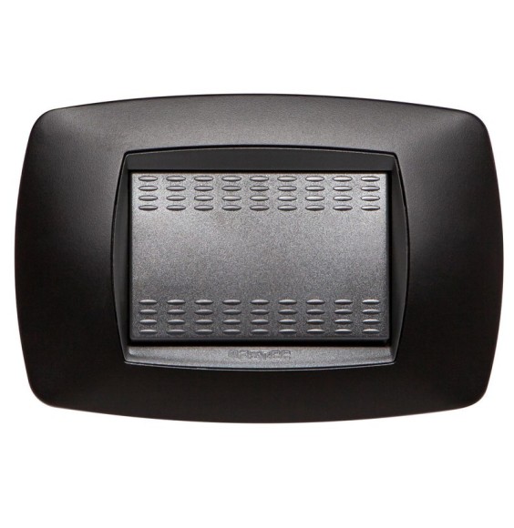 Placca Master Modo 3 posti Nero Opaco in tecnopolimero 39TC813