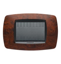 Placca Master Modo 3 posti in tecnopolimero radica di noce 39TC413
