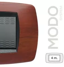 Placca Master Modo Ciliegio 4 Posti in Tecnopolimero 39TC414