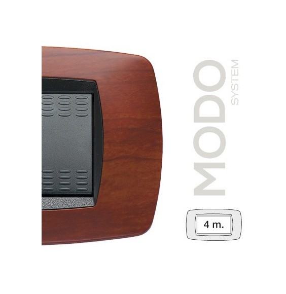 Placca Master Modo Ciliegio 4 Posti in Tecnopolimero 39TC414