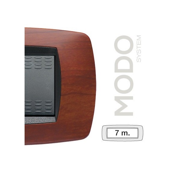 Placca Master Modo 7 posti in tecnopolimero Ciliegio 39TC417