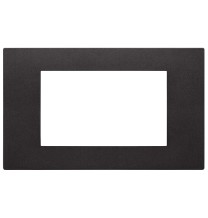 Placca 4 moduli in tecnopolimero Vimar Linea Nera 30654.02