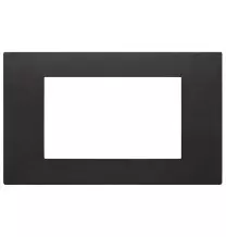 Placca 4 moduli in tecnopolimero Vimar Linea Nera 30654.02