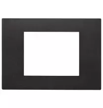 Placca 3 moduli in tecnopolimero Vimar Linea Nera 30653.02