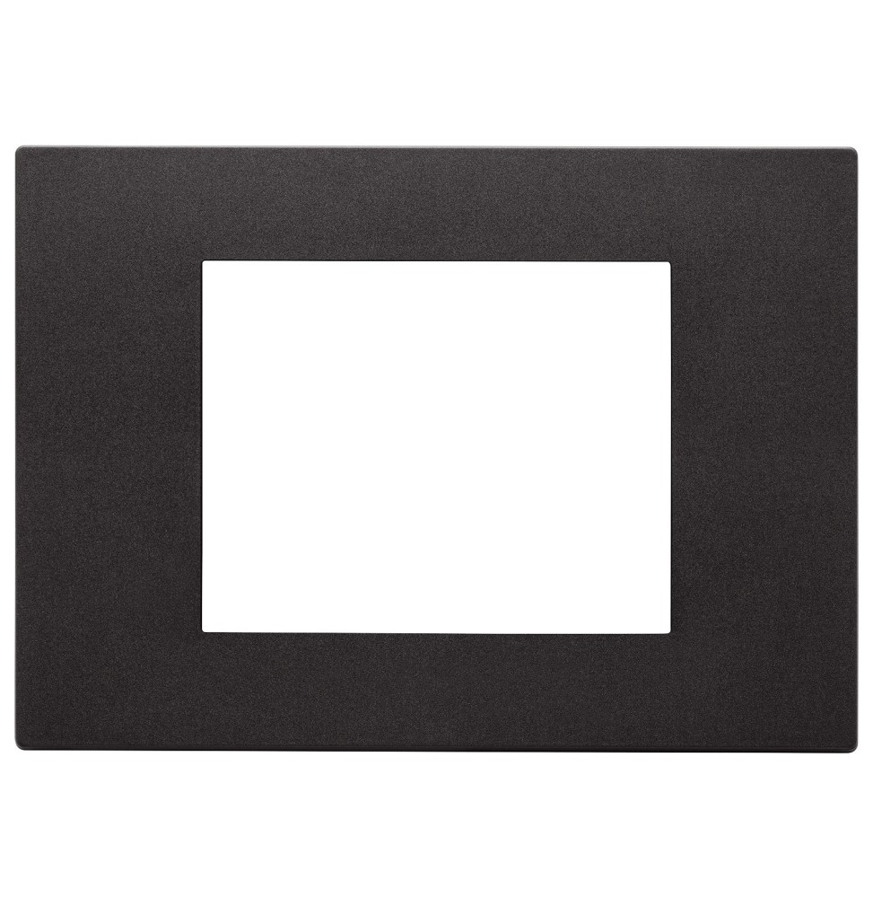 Placca 3 moduli in tecnopolimero Vimar Linea Nera 30653.02