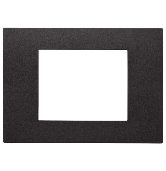Placca 3 moduli in tecnopolimero Vimar Linea Nera 30653.02