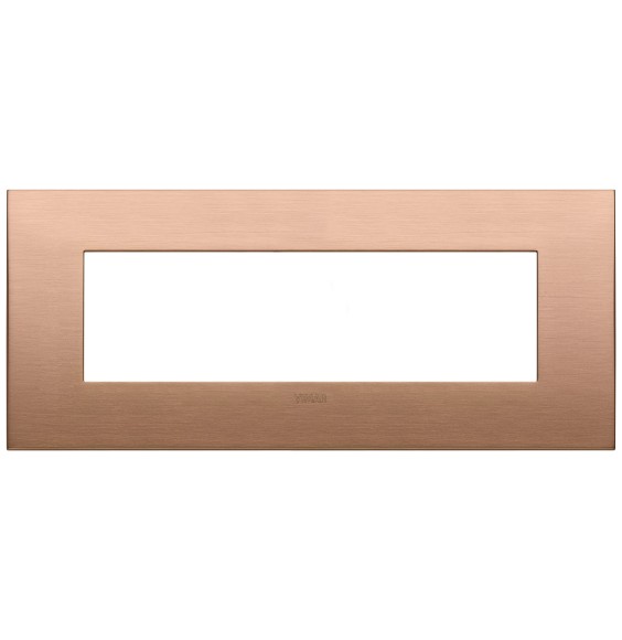 Placca  Vimar Arke' Classic 7 moduli Rame spazzolato 19657.11
