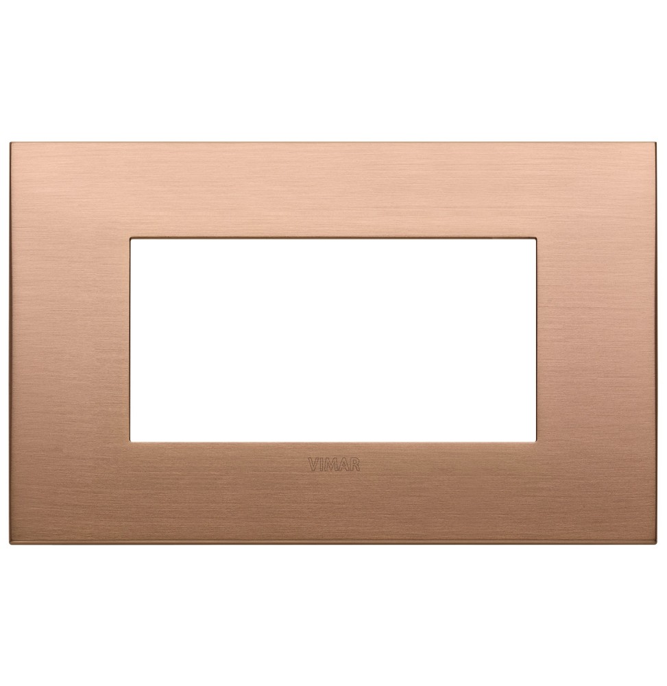 Placca Vimar Arke' Classic 4 moduli Rame spazzolato 19654.11