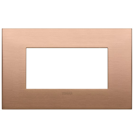Placca Vimar Arke' Classic 4 moduli Rame spazzolato 19654.11