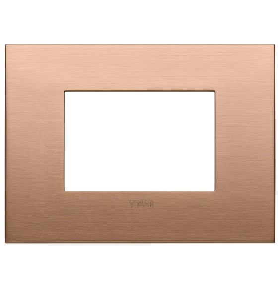 Placca  Vimar Arke' Classic 3 moduli Rame spazzolato 19653.11