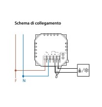 Termostato da incasso 230V con placca di finitura Finder 1TT182300000