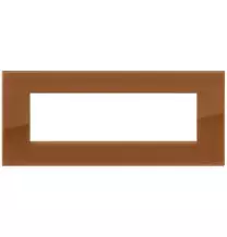 Placca  Vimar Arke' Classic  7 moduli Reflex Caramel 19657.62