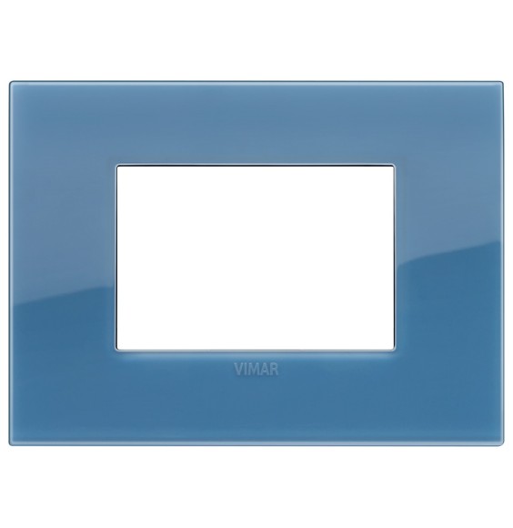 Placca  Vimar Arke' Classic  3 moduli Reflex Oltremare 19653.64