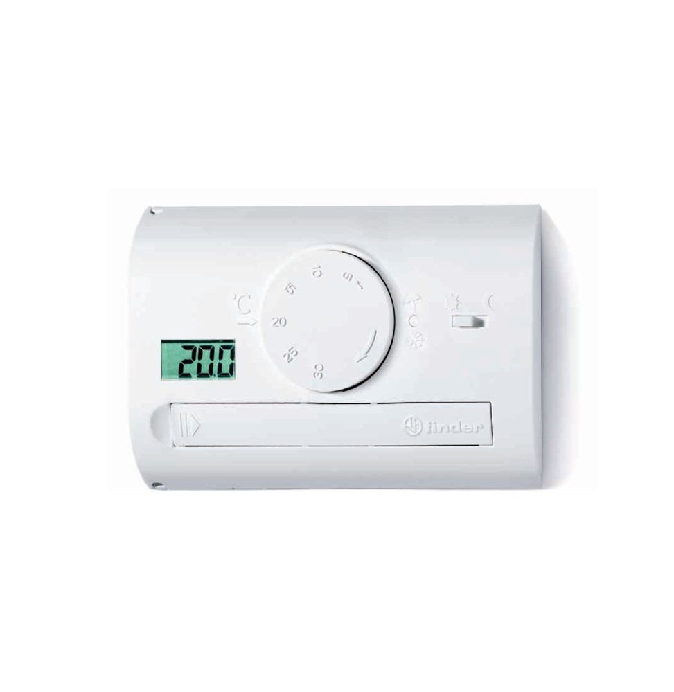 Termostato digitale a parete regolazione a rotella Bianco Finder 1T4190030000