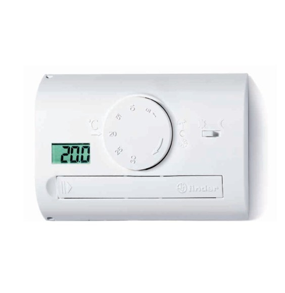 Termostato digitale a parete regolazione a rotella Bianco Finder 1T4190030000