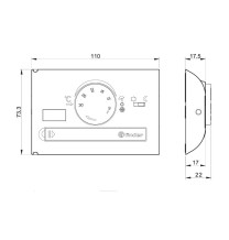 Termostato digitale regolazione a rotella Bianco Finder 1T4190030000