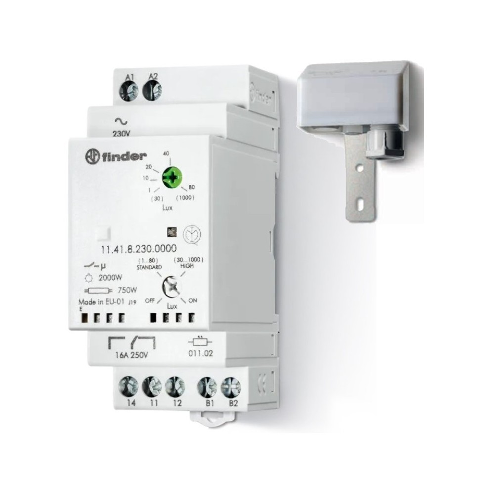 Crepuscolare Modulare a isteresi 0 230V 16A Finder 114182300000 Crepuscolare Modulare a isteresi 0 230V 16A Finder 114182300000