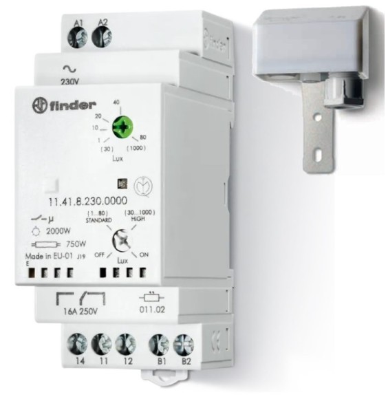 Crepuscolare Modulare a isteresi 0  230V 16A Finder 114182300000