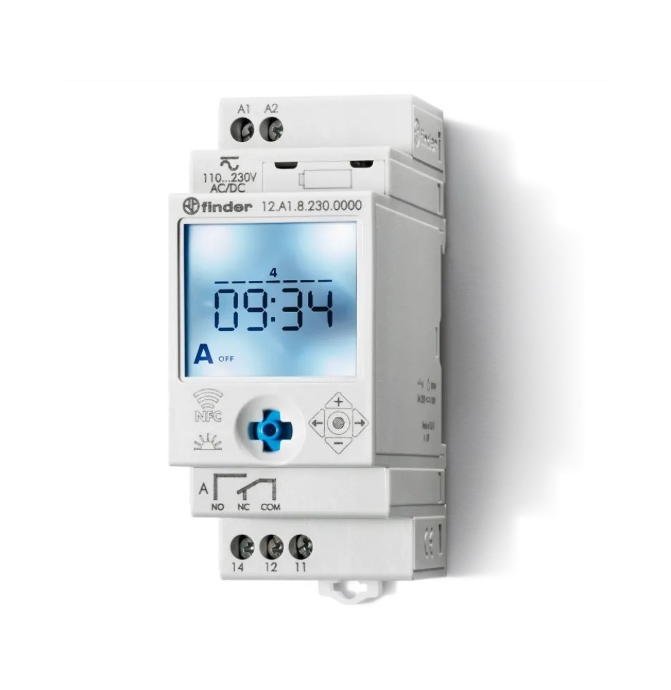 Interruttore astronomico digitale funzione NFC settimanale Finder 12A182300000
