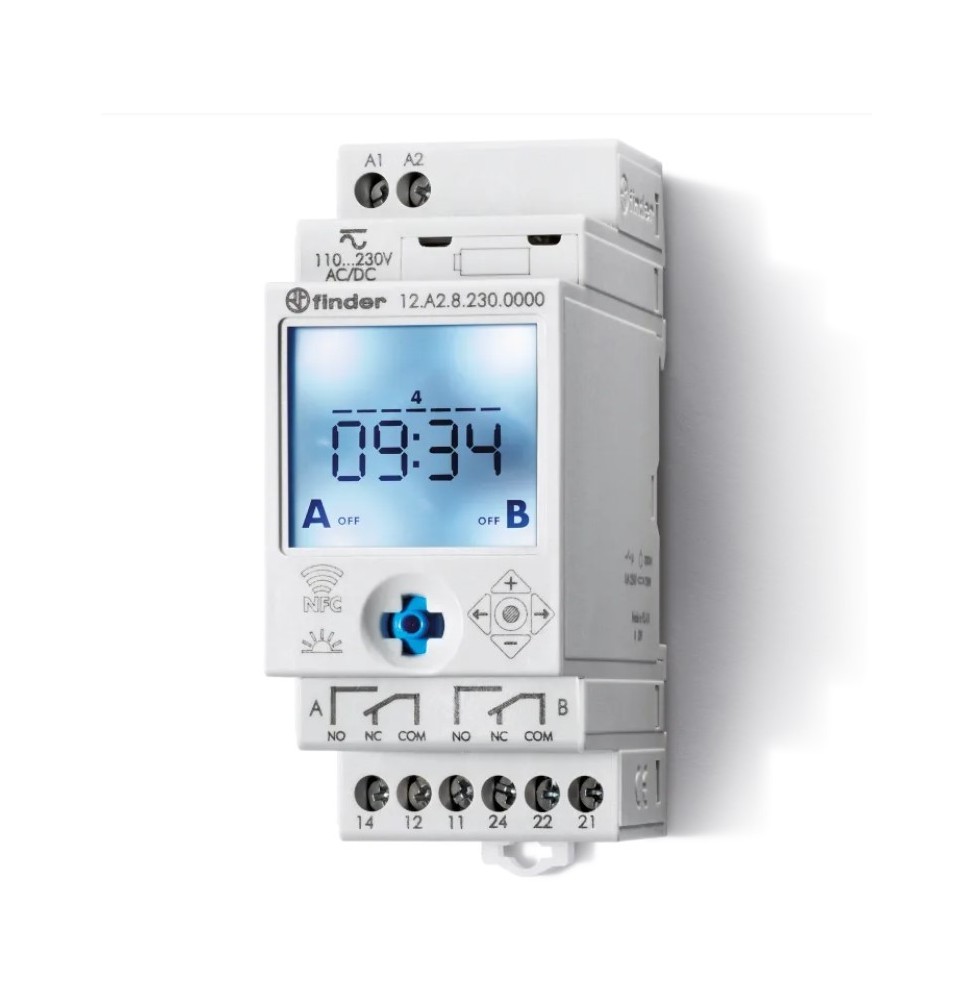 Interruttore astronomico digitale funzione NFC 2 Contatti  Finder 12A282300000