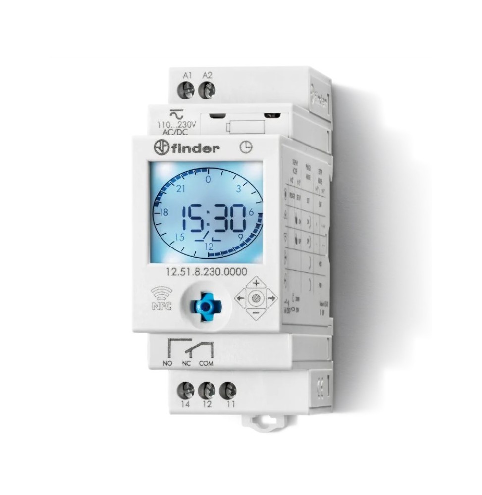 Interruttore orario digitale Giornaliero Settimanale con NFC Finder 125182300000