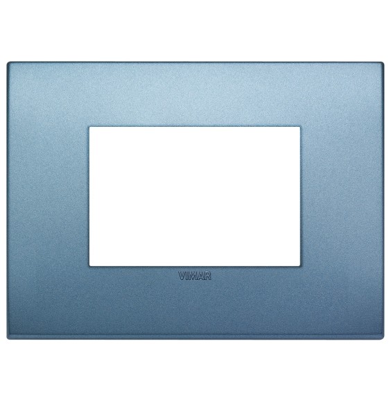Placca  Vimar Arke' Classic 3 moduli Blu Matt 19653.76