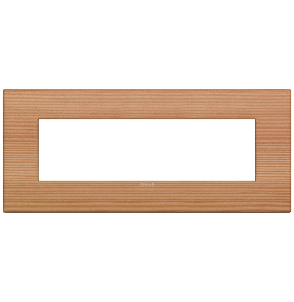 Placca  Vimar Arke' Classic 7 moduli Legno Naturale di Larice 19657.43