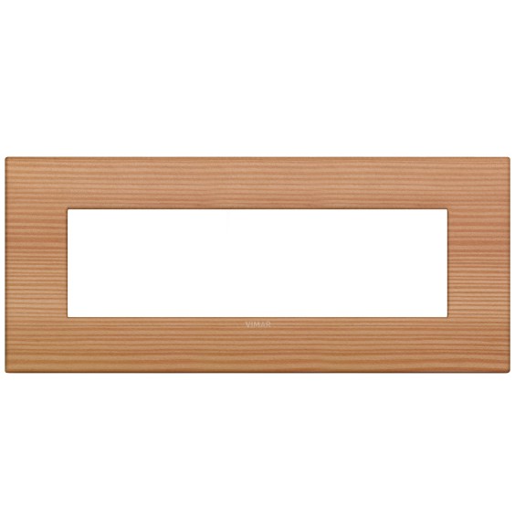 Placca  Vimar Arke' Classic 7 moduli Legno Naturale di Larice 19657.43