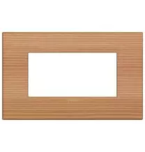 Placca  Vimar Arke' Classic 4 moduli Legno Naturale di Larice  19654.43