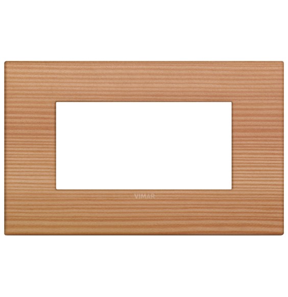 Placca  Vimar Arke' Classic 4 moduli Legno Naturale di Larice  19654.43