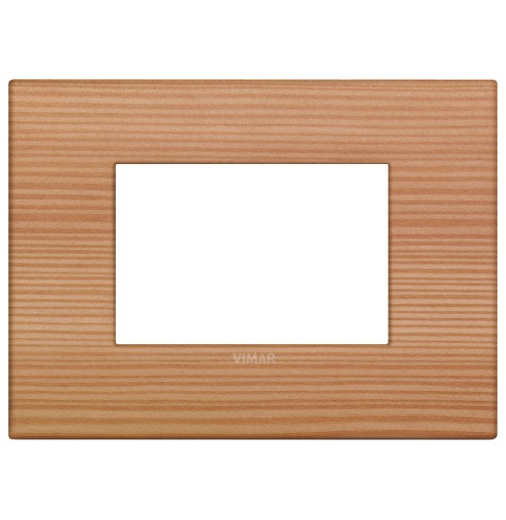 Placca  Vimar Arke' Classic 3 moduli Legno Naturale di Larice  19653.43