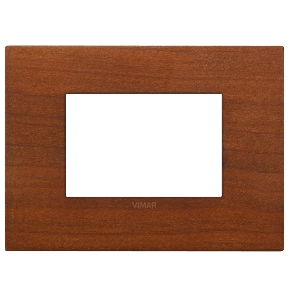 Placca  Vimar Arke' Classic 3 moduli Legno Naturale di Ciliegio 19653.42