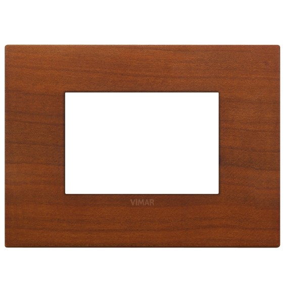 Placca  Vimar Arke' Classic 3 moduli Legno Naturale di Ciliegio 19653.42
