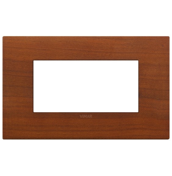 Placca  Vimar Arke' Classic 4 moduli Legno Naturale di Ciliegio  19654.42