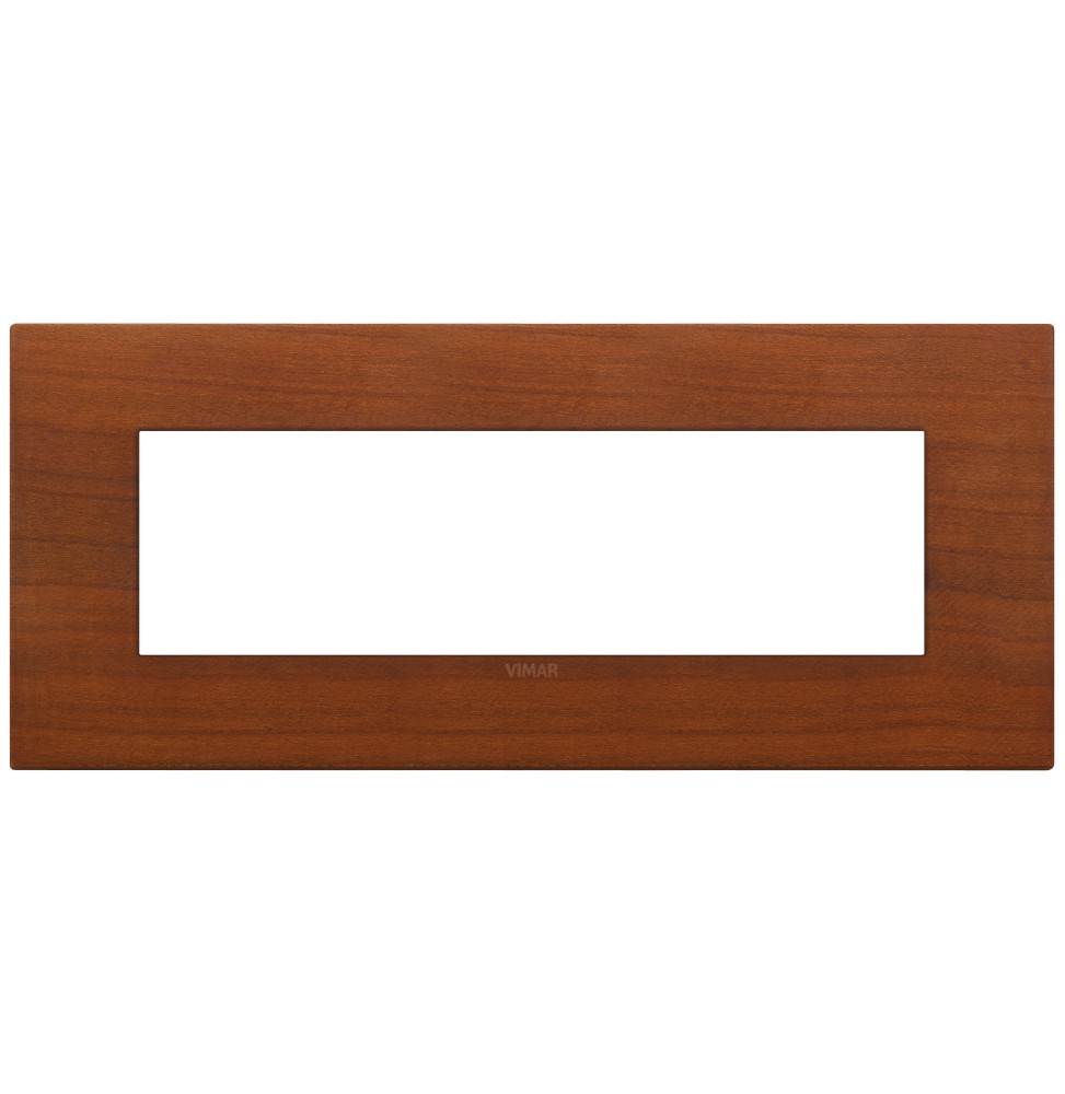 Placca  Vimar Arke' Classic 7 moduli Legno Naturale di Ciliegio 19657.42