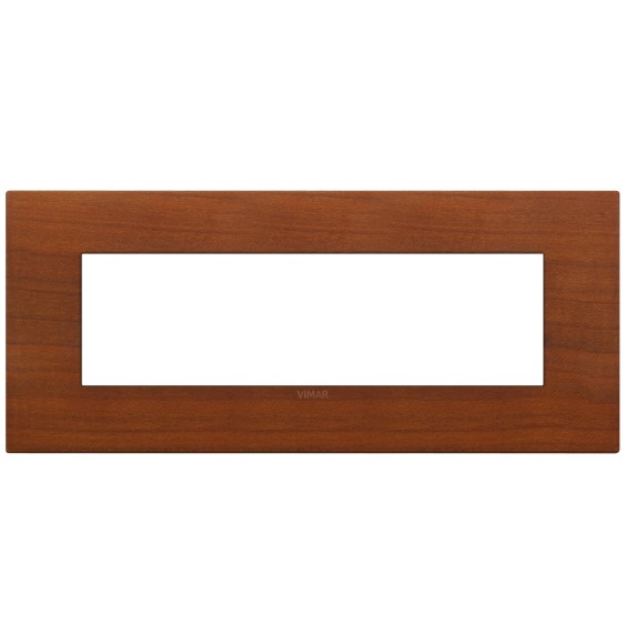 Placca  Vimar Arke' Classic 7 moduli Legno Naturale di Ciliegio 19657.42