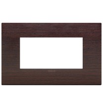 Placca  Vimar Arke' Classic 4 moduli Legno Naturale Wengè 19654.41