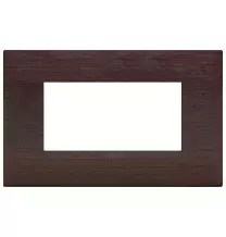 Placca  Vimar Arke' Classic 4 moduli Legno Naturale Wengè 19654.41