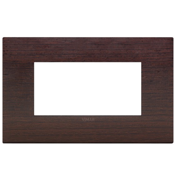 Placca  Vimar Arke' Classic 4 moduli Legno Naturale Wengè 19654.41