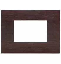 Placca  Vimar Arke' Classic 3 moduli Legno Naturale Wengè 19653.41